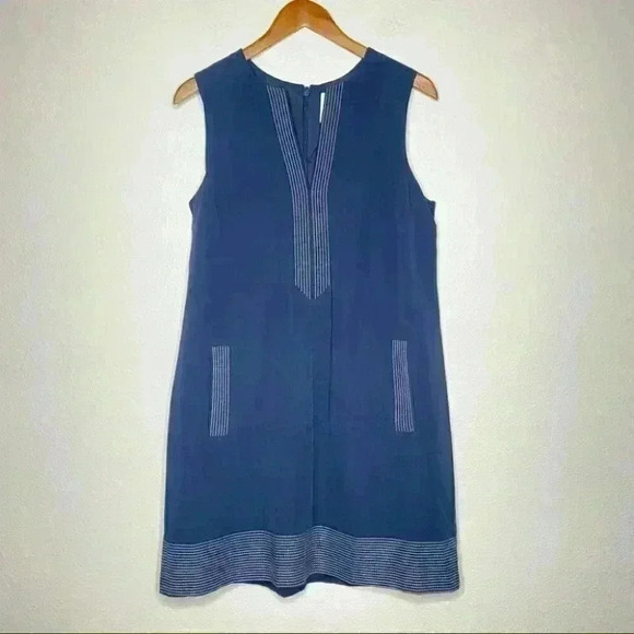 Next Navy and White Shift Dress with Pockets Size 8 US Size 12 UK - Picture 1 of 6